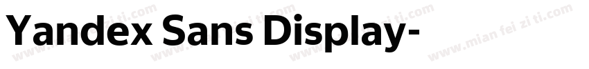 Yandex Sans Display字体转换
